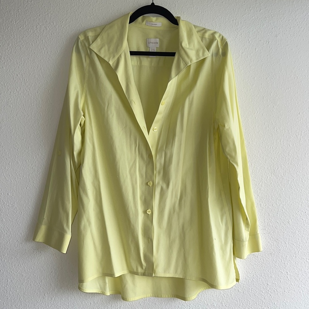 Lime yellow Button down shirt